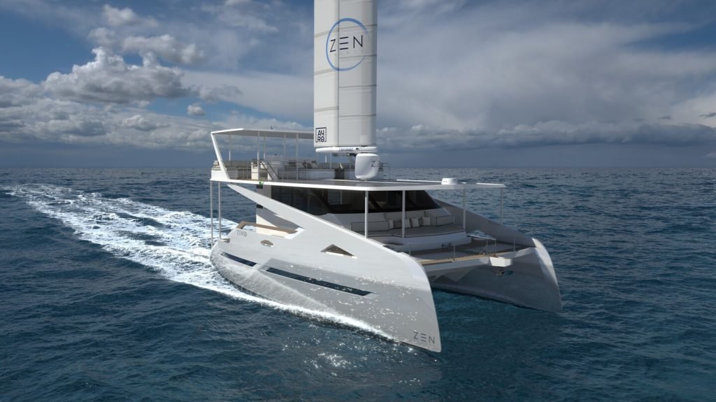 Sailing-Stream.fr ⚓ Le yacht solaire Zen50 est équipé d'une wingsail qui augmente la vitesse et l'autonomie. ⚓ Catamarans